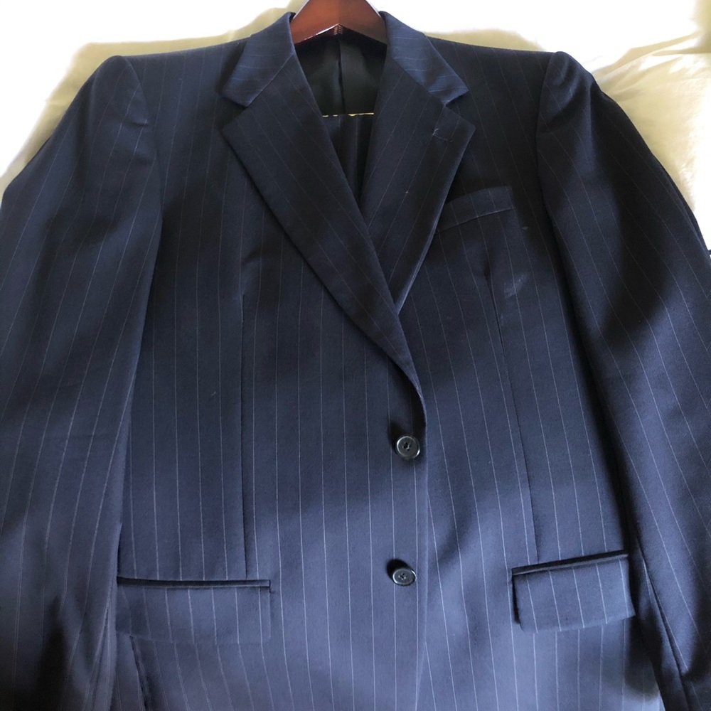 Bill Kaiserman wool pin stripe suit